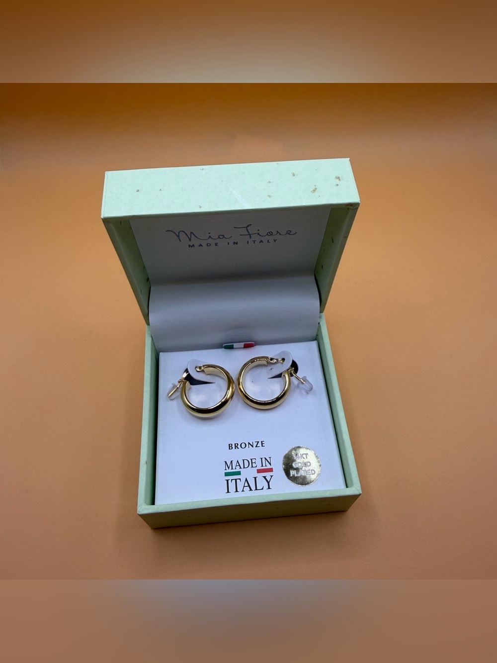 Mia Fiore Gold Hoop Earrings - Made in Italy